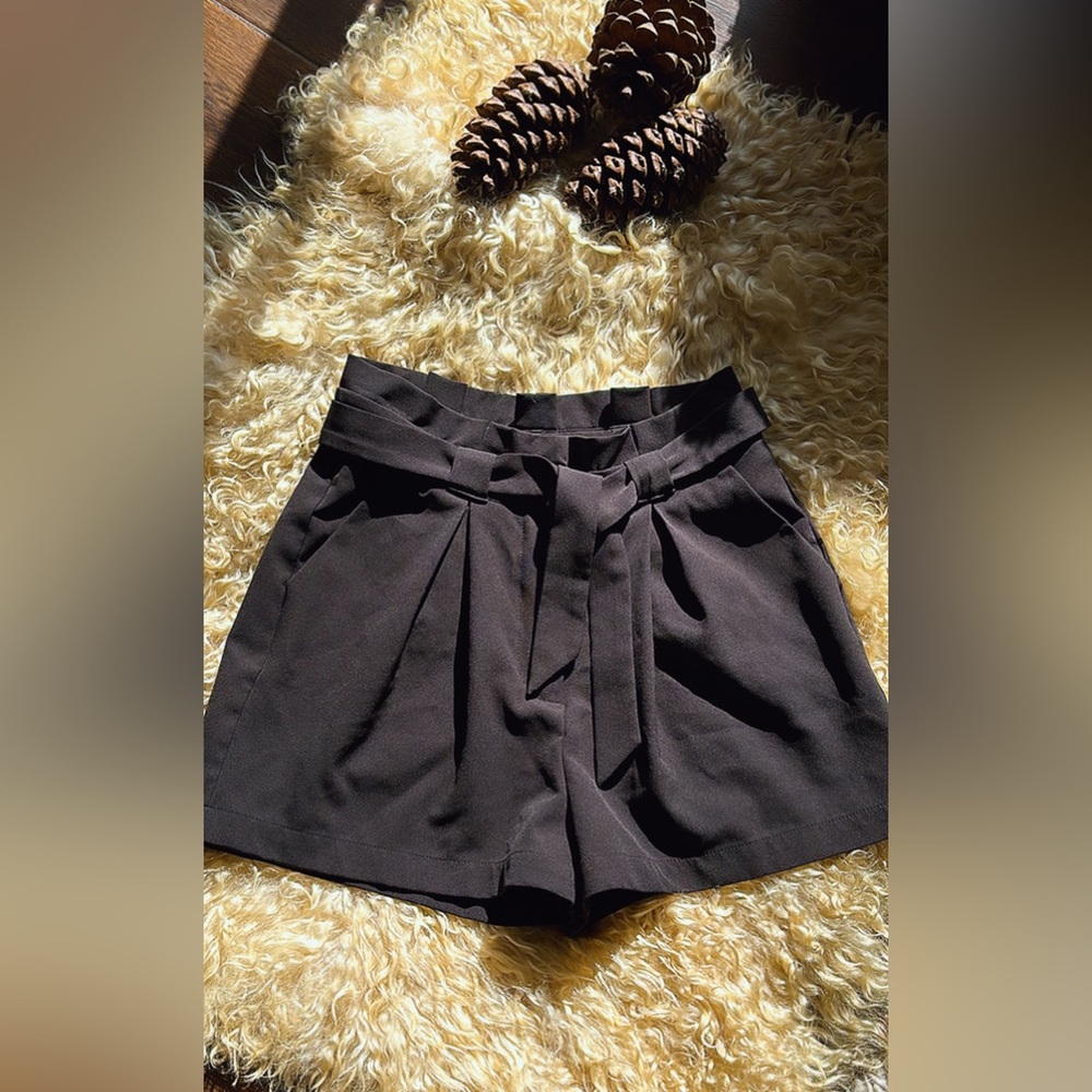 Black High Waist Women's Shorts